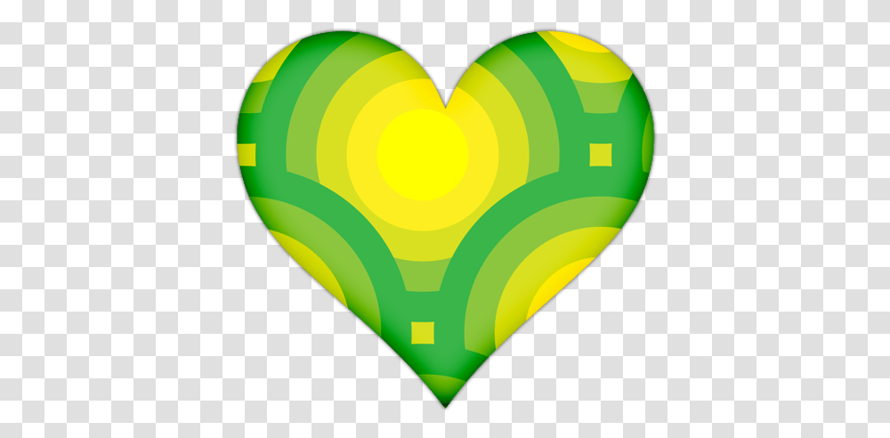 Heart With Green Circles Icon Clipart Image Iconbugcom Verde E Amarelo, Tennis Ball, Sport, Sports, Balloon Transparent Png