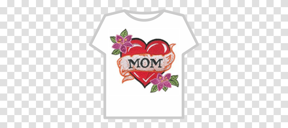 Heart With Mom Tattoohdmc6 Roblox Flower, Clothing, Apparel, Sleeve, Text Transparent Png