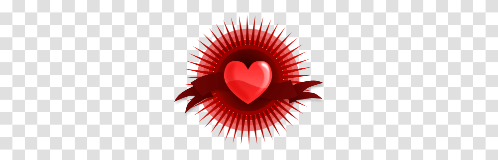 Heart With Rays And Banner Clip Arts For Web, Photography Transparent Png