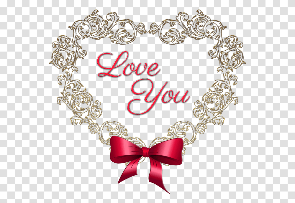 Heart With Red Bow Love You Clipart Picture R Love Sticker, Rug, Accessories, Accessory, Jewelry Transparent Png