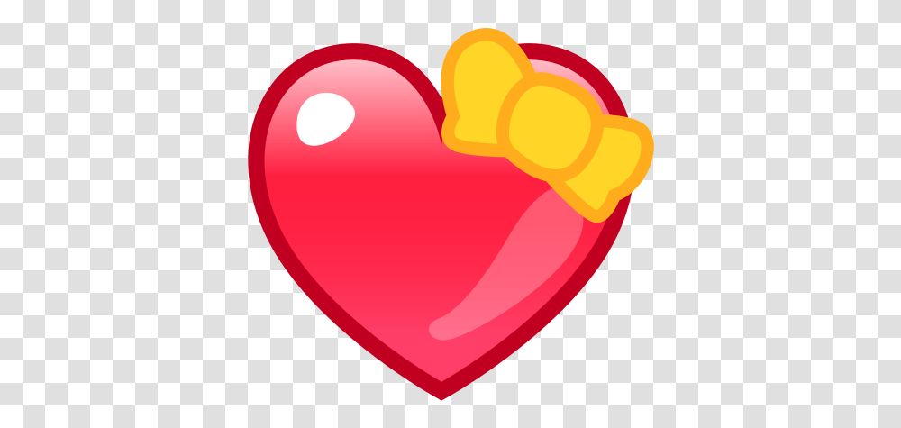 Heart With Ribbon Emoji For Facebook Email & Sms Id Heart, Sweets, Food, Confectionery Transparent Png