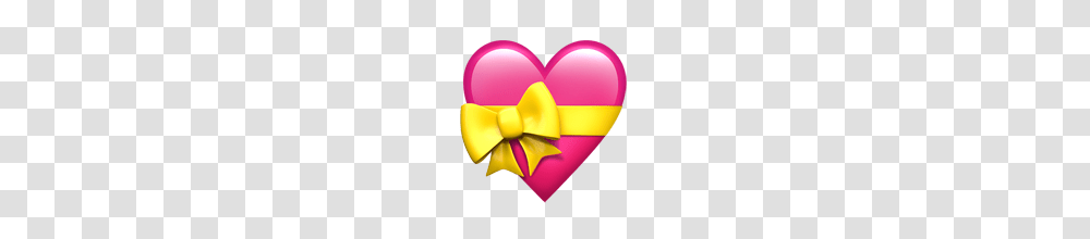 Heart With Ribbon Emoji On Apple Ios, Balloon, Tie, Accessories, Accessory Transparent Png