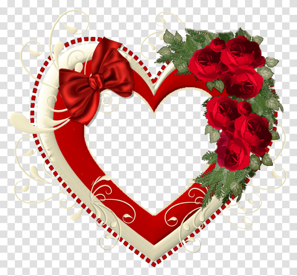 Heart With Roses, Flower, Plant, Blossom, Dynamite Transparent Png