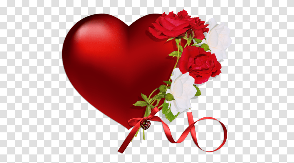 Heart With Roses Love Heart Rose, Plant, Ball, Balloon Transparent Png