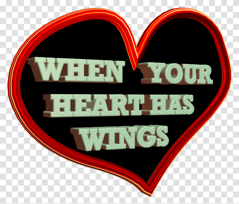 Heart With Wings Heart, Light, Label Transparent Png