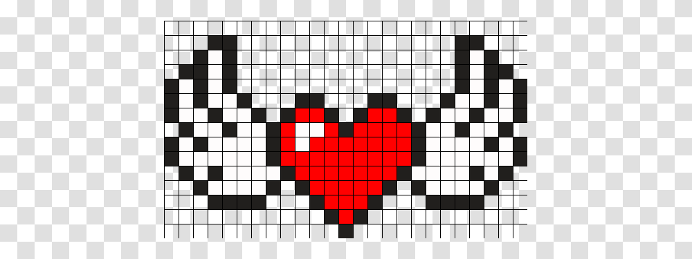 Heart With Wings Perler Bead Pattern Bead Sprites Simple Fuse, Game, Chess, Crossword Puzzle, Photography Transparent Png