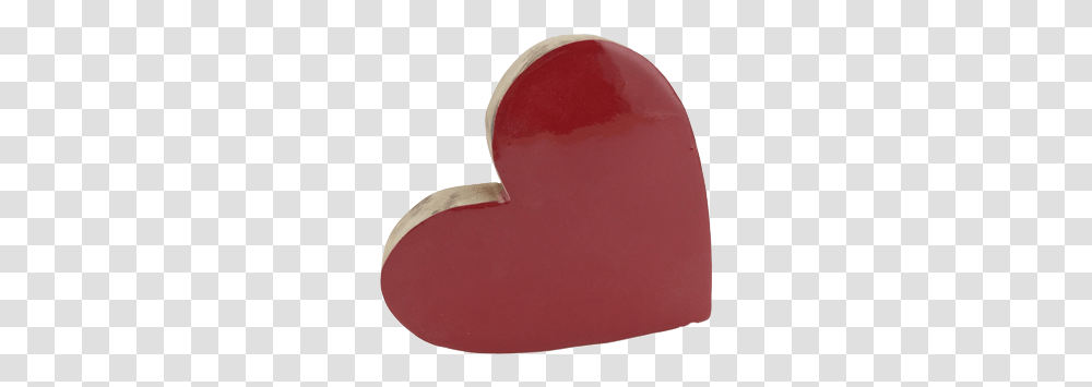 Heart Wooden Glossy Red Solid, Sweets, Food, Confectionery, Cushion Transparent Png