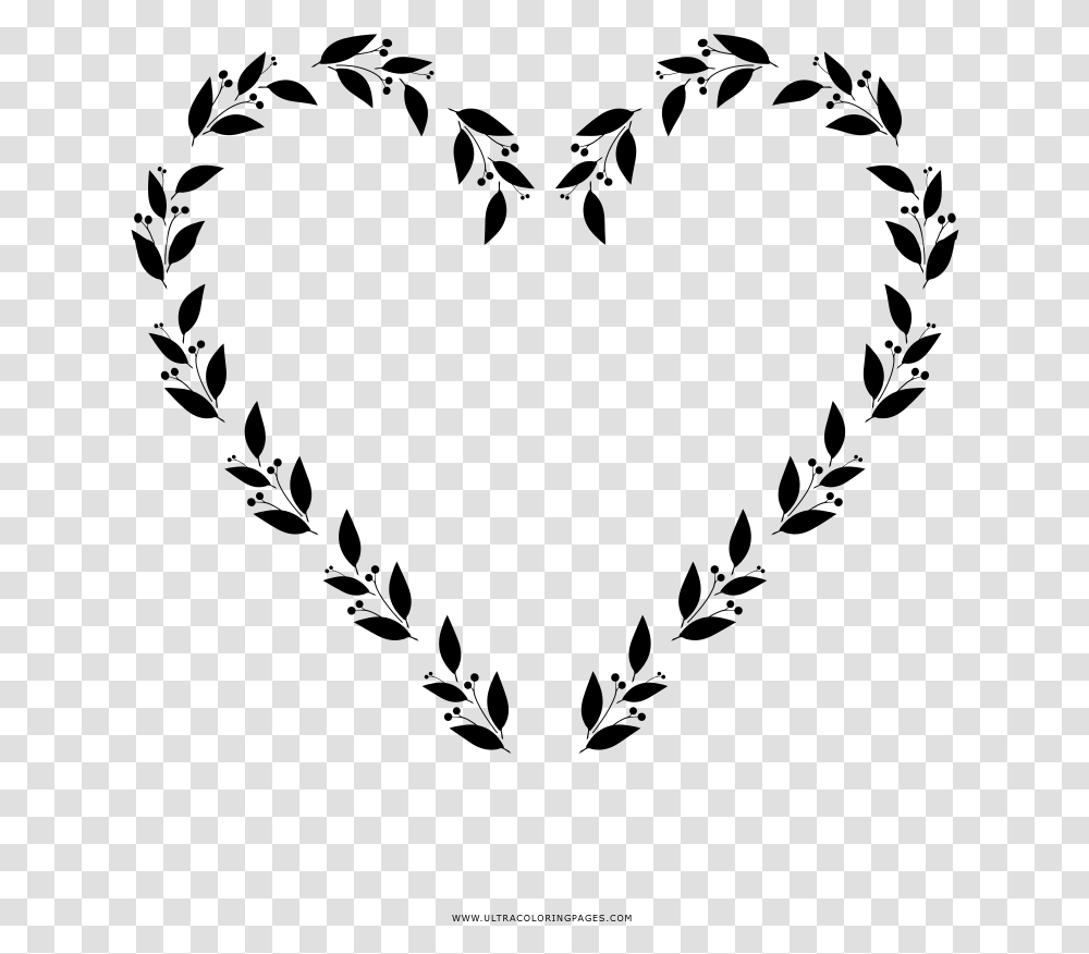 Heart Wreath Coloring, Gray, World Of Warcraft Transparent Png