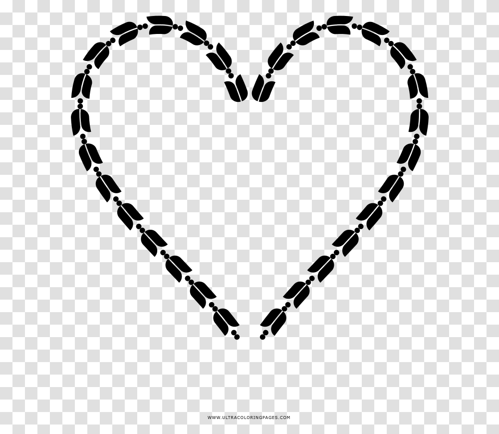 Heart Wreath Coloring, Gray, World Of Warcraft Transparent Png