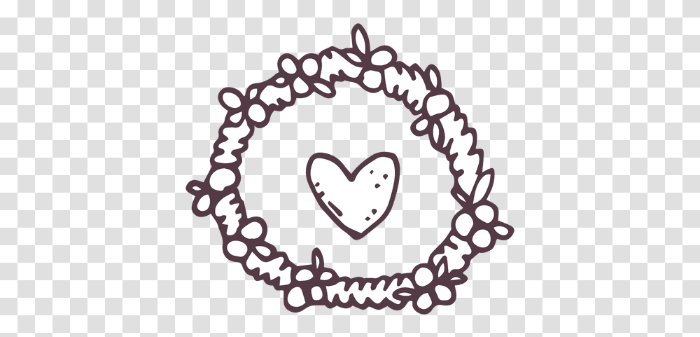 Heart Wreath Hand Drawn Icon 51 & Svg Heart, Text, Birthday Cake, Dessert, Food Transparent Png