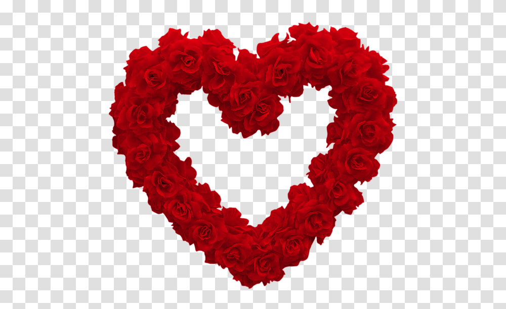 Heart, Wreath, Rose, Flower, Plant Transparent Png