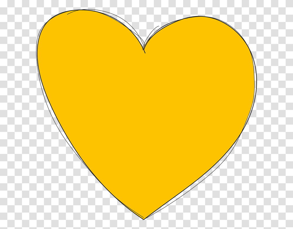 Heart Yellow Love Desenho Amarelo, Balloon, Plectrum Transparent Png