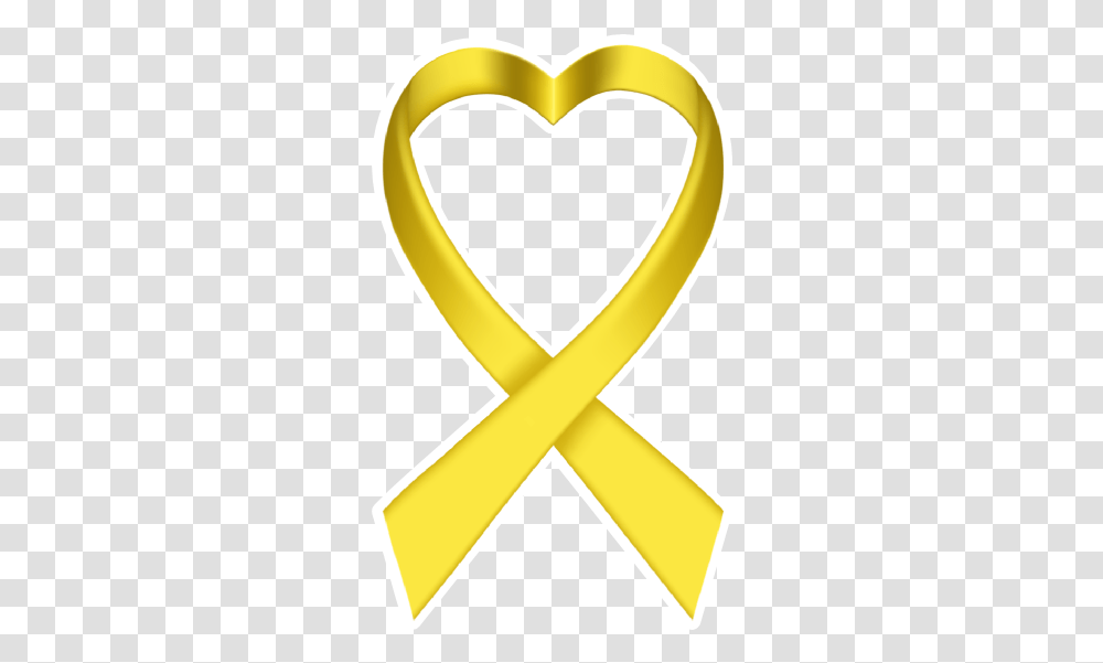 Heart Yellow Ribbon Die Cut Magnet Heart, Banana, Fruit, Plant, Food Transparent Png