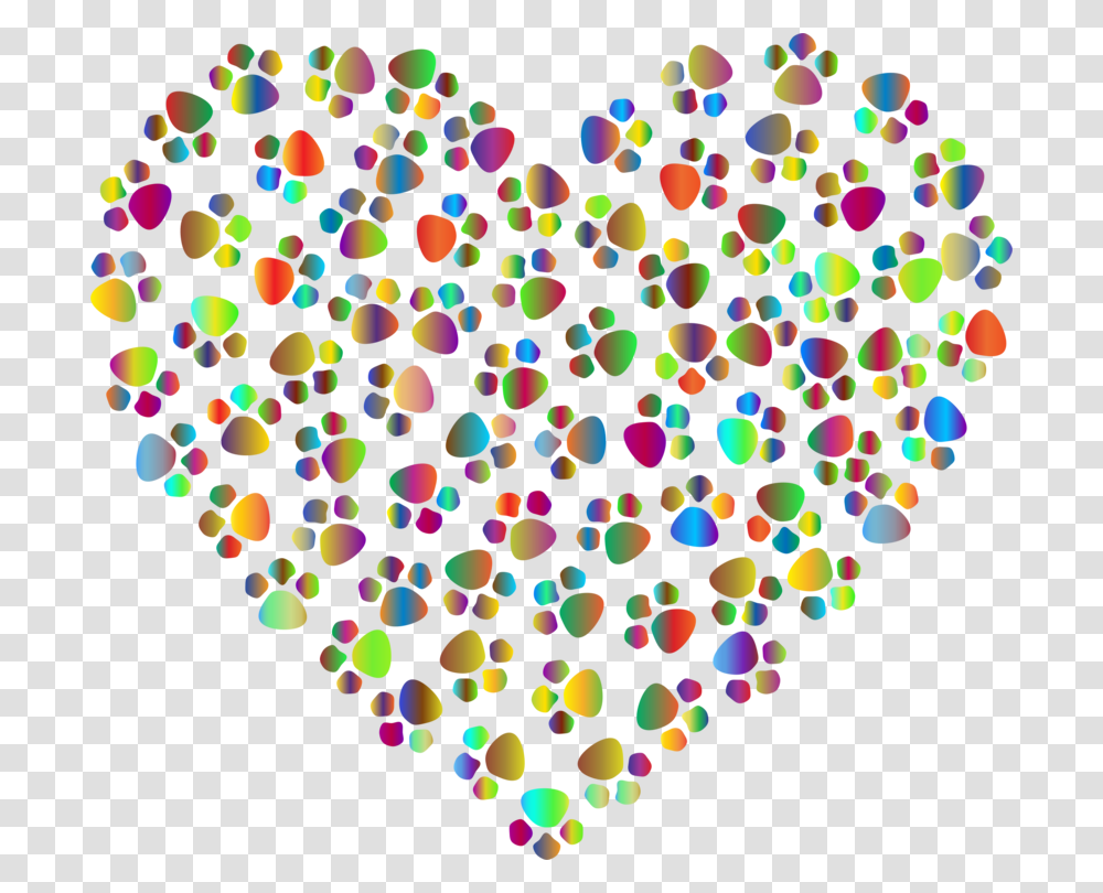 Heartarealine Heart With Paw Print, Pattern, Balloon, Fractal Transparent Png