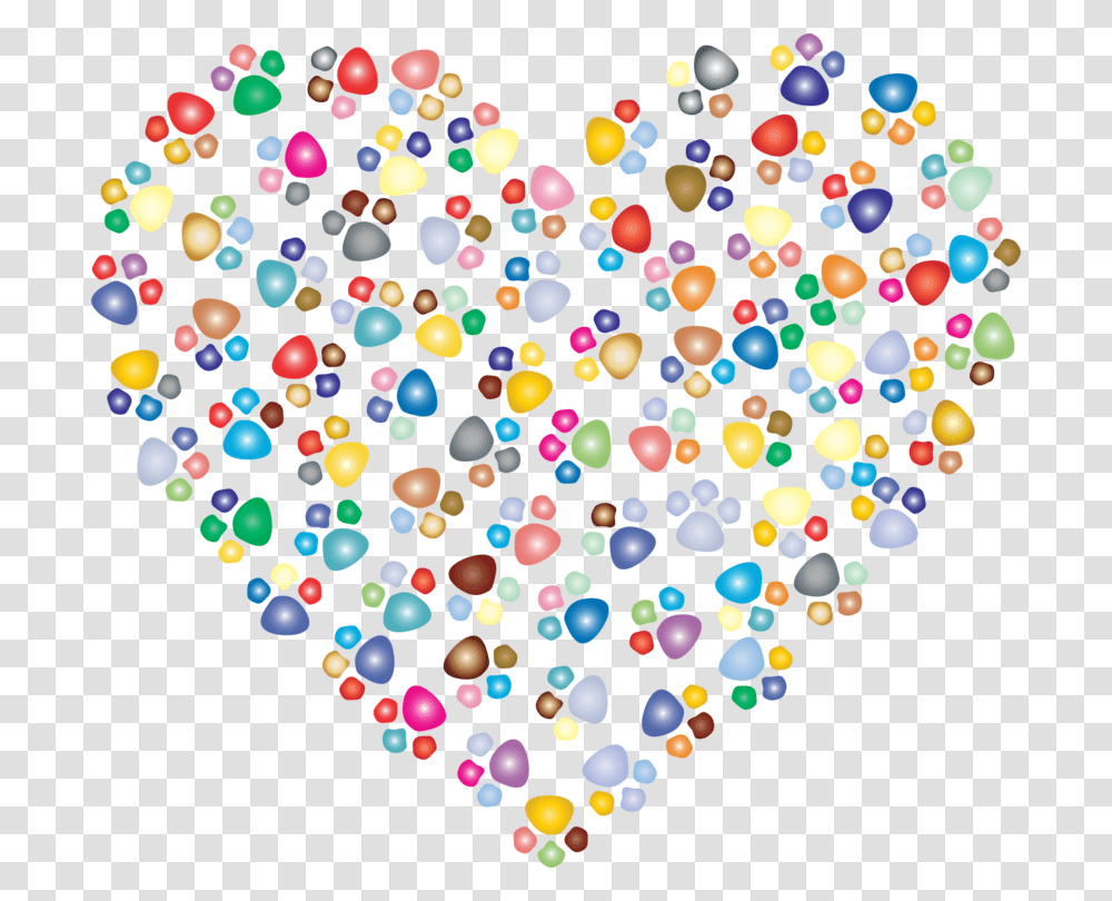 Heartarealine Paw Print On Heart, Pattern, Balloon Transparent Png