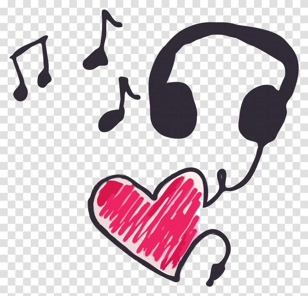 Heartaudiolove Clip Art Heart Music, Electronics, Headphones, Headset Transparent Png