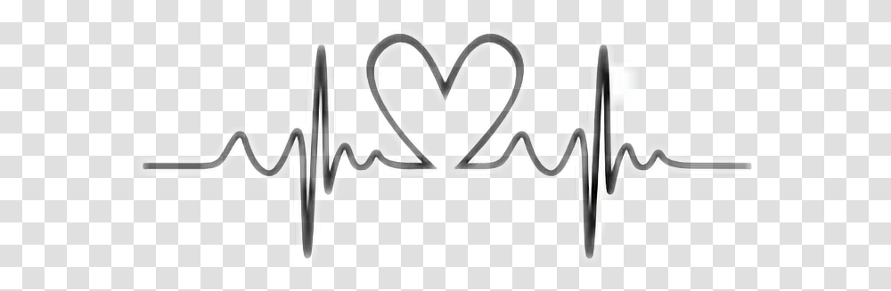 Heartbeat Heart, Cross, Stencil Transparent Png