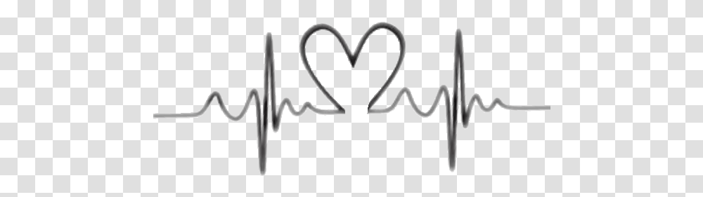 Heartbeat Heart Tattoo, Cross Transparent Png