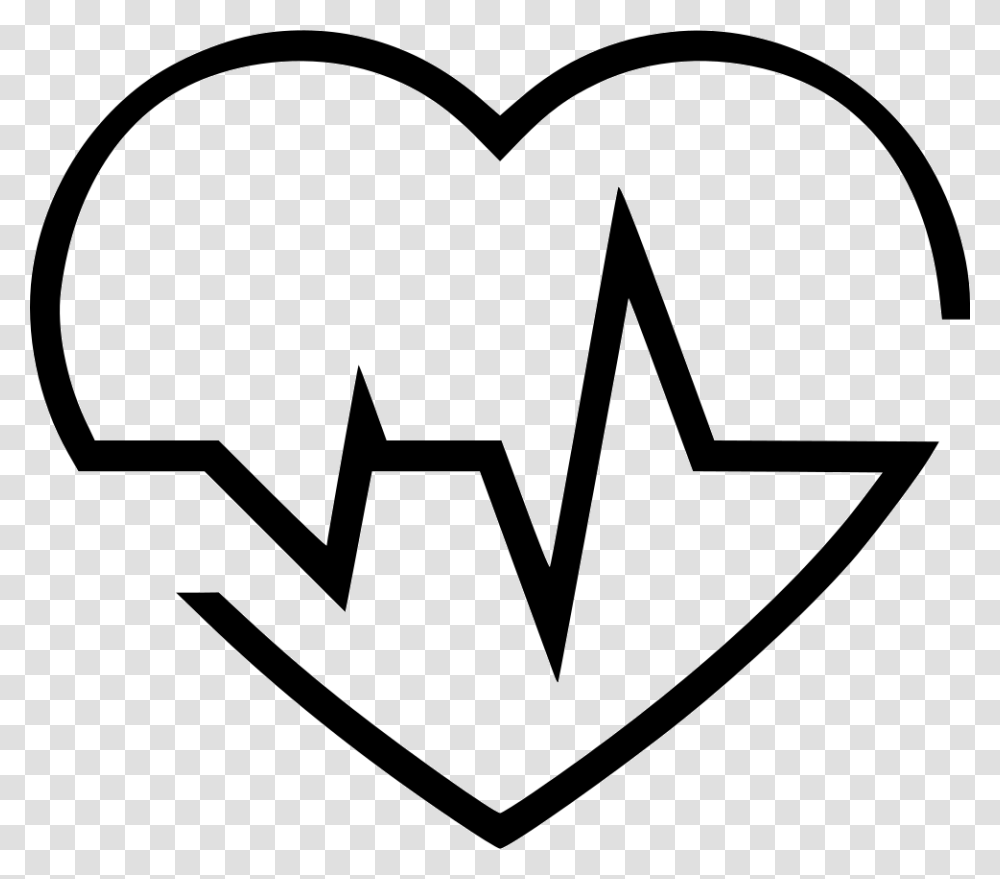 Heartbeat Icon Free Download, Hand, Stencil Transparent Png