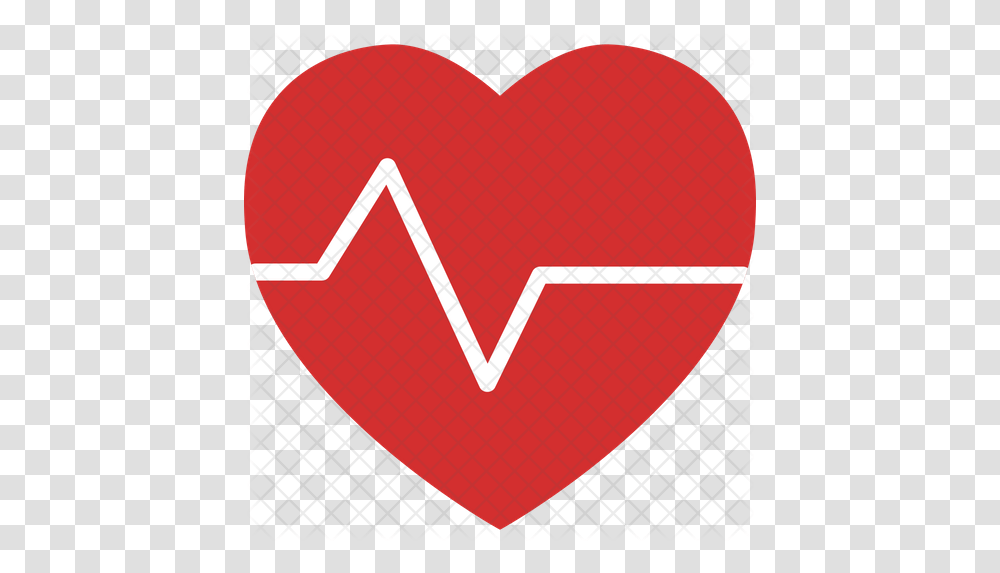 Heartbeat Icon Of Flat Style Heart Transparent Png