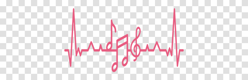 Heartbeat With Music Notes & Svg Vector File Music Heartbeat, Text, Alphabet, Word, Logo Transparent Png