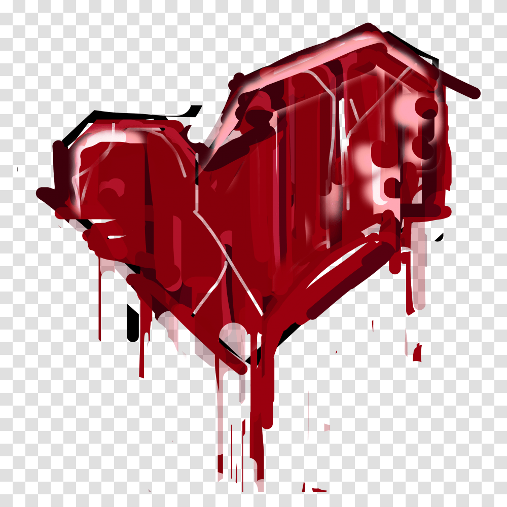 Heartbreak Heart Blood Splatter Graffiti Freetoedit Fte, Fire Truck, Vehicle, Transportation, Construction Crane Transparent Png