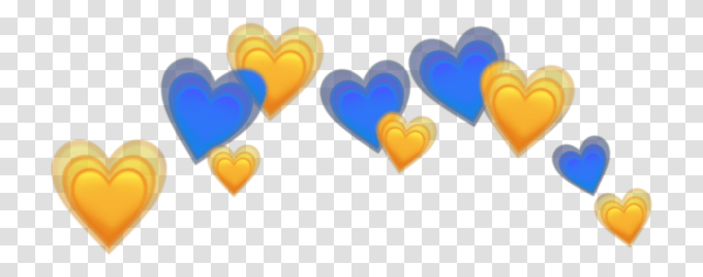 Heartcrown Blue Yellow Heart, Dating, Rubber Eraser, Light Transparent Png