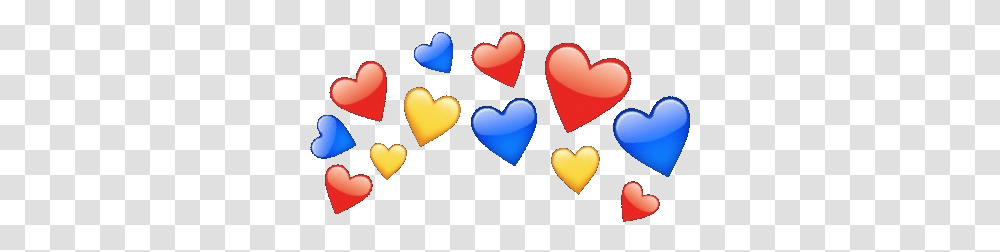 Heartcrown Heartcrowns Blue Red Yellow Redaesthetic Heart, Dating, Pillow, Cushion, Suit Transparent Png