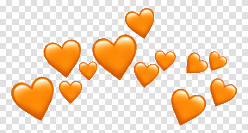 Heartcrown Orangeheart Emojicrown Emoji Emoji Love, Cushion, Dating, Female Transparent Png