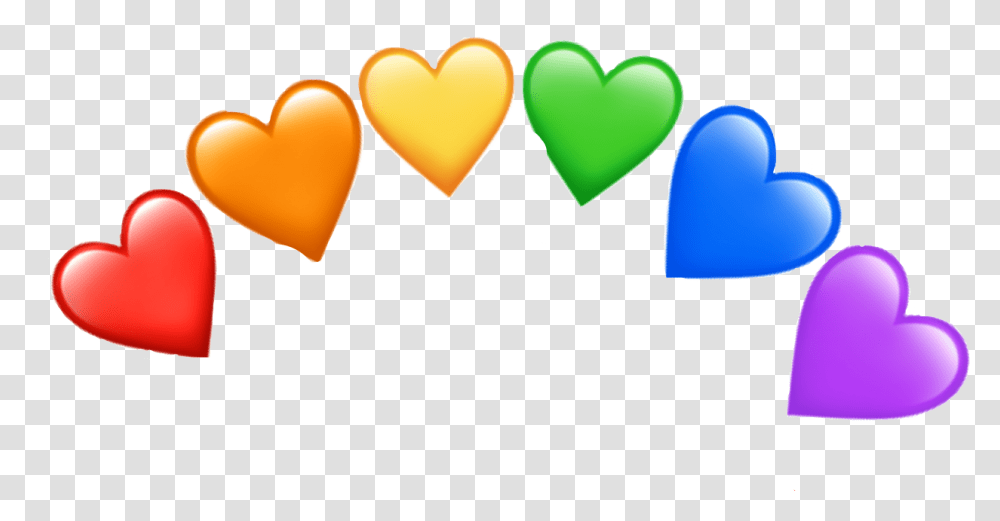 Heartcrown Rainbow Emoji Emojisticker Freetoedit Blue Hearts And Butterflies, Cushion, Light, Plectrum Transparent Png