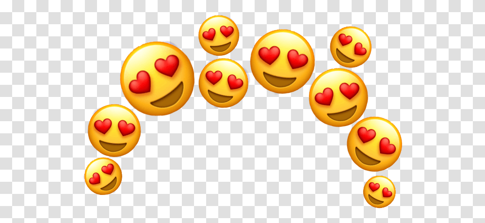 Hearteyes Heart Emoji Crown Emojicrown Random Heart Eyes Emoji Crown, Food Transparent Png