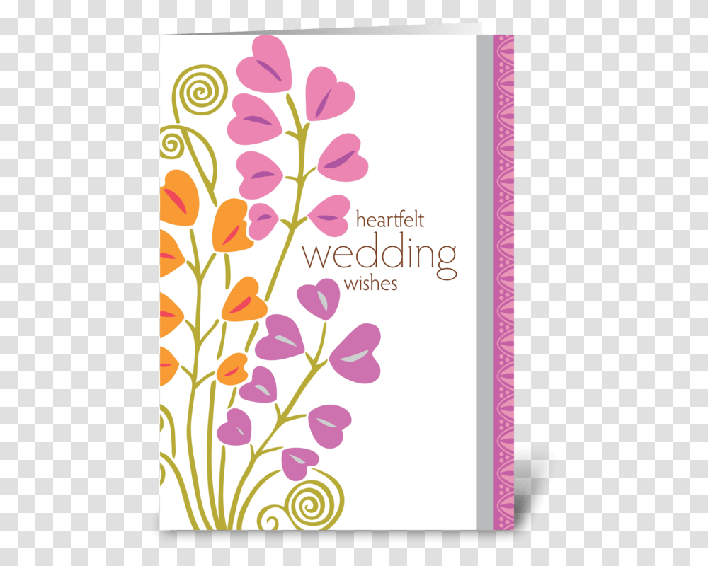 Heartfelt Wedding Wishes Greeting Card Wedding Greeting Card Design, Floral Design, Pattern, Rug Transparent Png