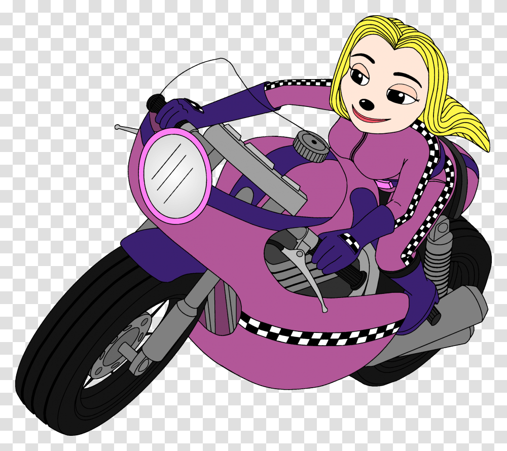 Heartfilia As A Motorbike Racer Motorcycle, Vehicle, Transportation, Lawn Mower, Tool Transparent Png