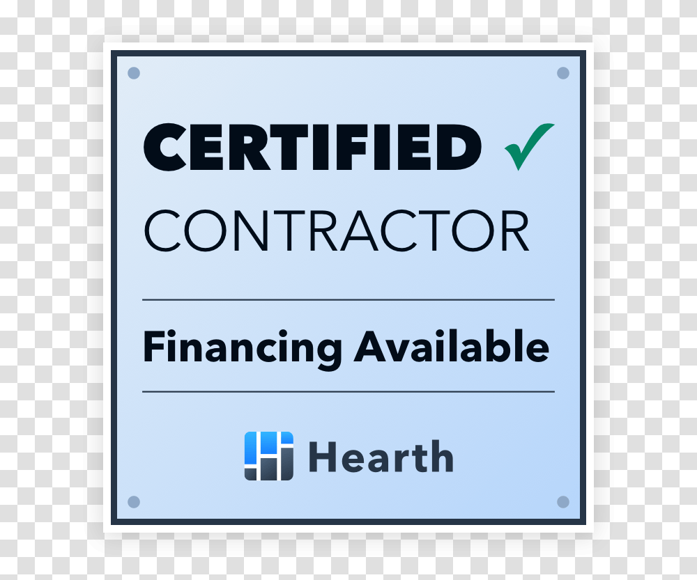 Hearth Financing Certified Hearth Certified Contractor, Sign, Road Sign Transparent Png