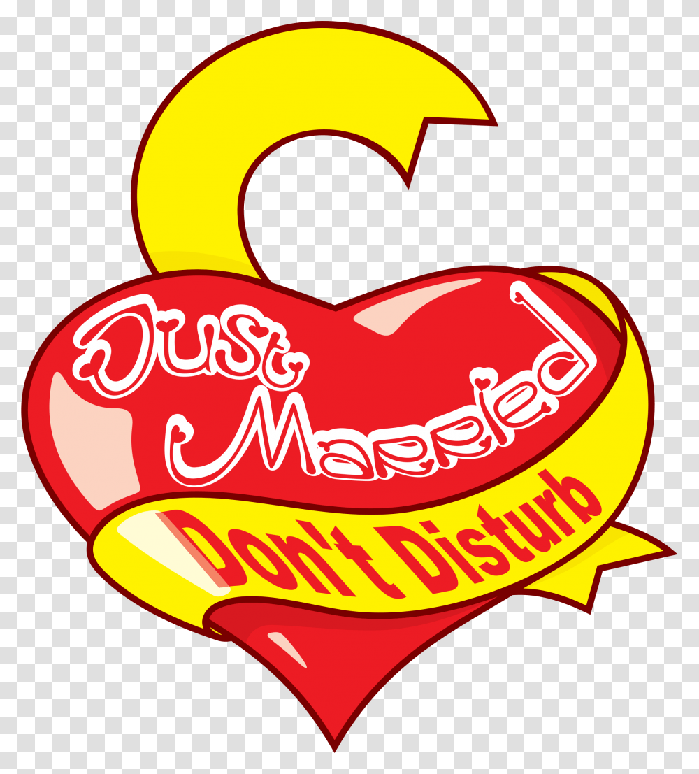 Heartlovearea Just Married Clipart, Label, Logo Transparent Png