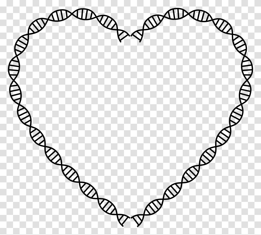 Heartlovechain Floral Heart Border Black And White, Gray, World Of Warcraft Transparent Png