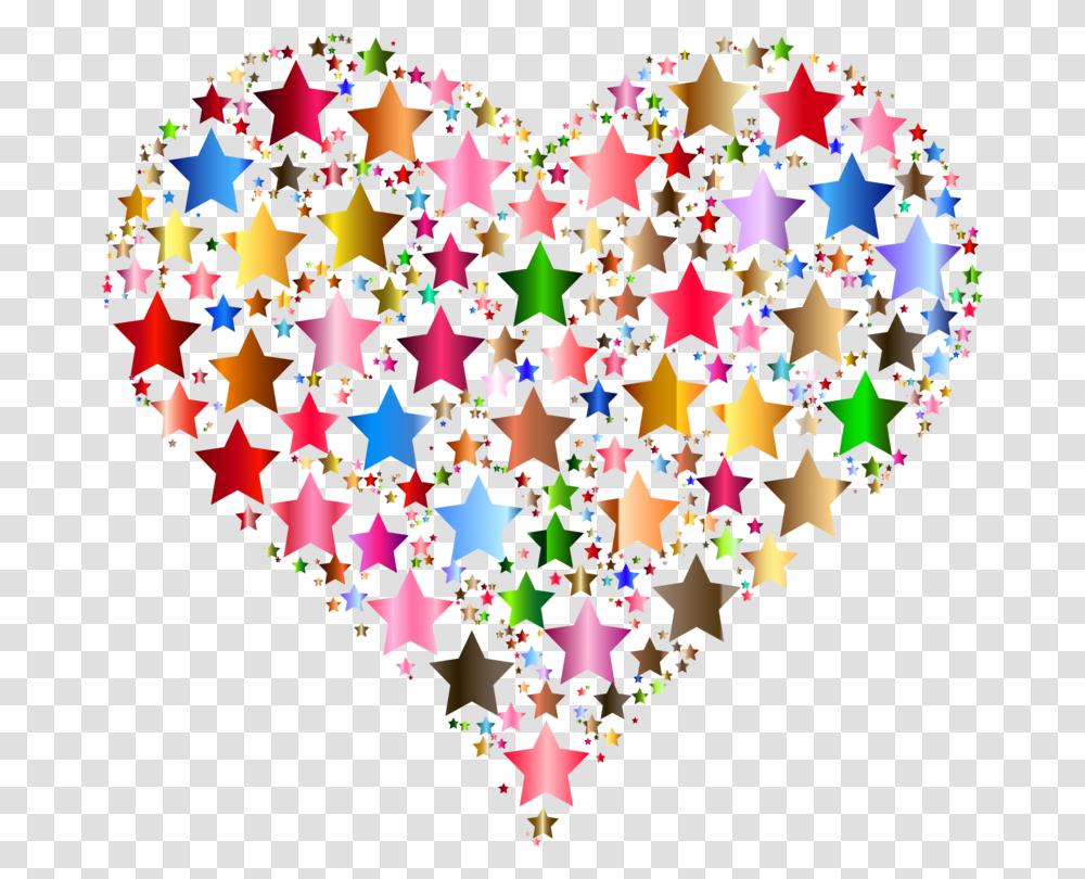 Heartpetalballoon Colorful Stars Clipart, Paper, Pattern Transparent Png