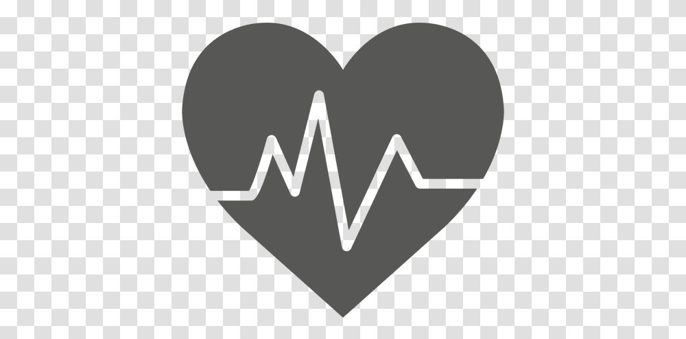 Heartrate Heart Icon & Svg Vector File Heart With Heartbeat Svg, Stencil, Mustache, Cross, Symbol Transparent Png