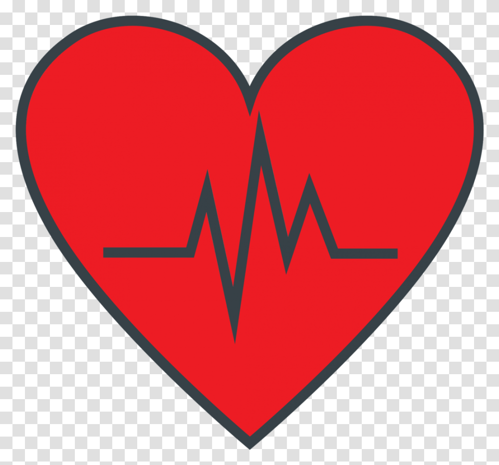 Heartrate With Background Love Heart Ecg, Plectrum Transparent Png