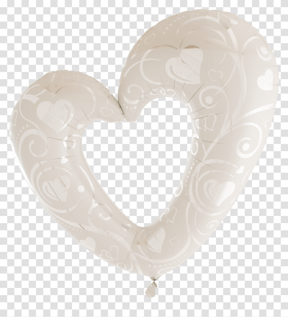Hearts Amp Filgree Pearl White Supershape Heart, Cushion, Pillow, Mustache Transparent Png