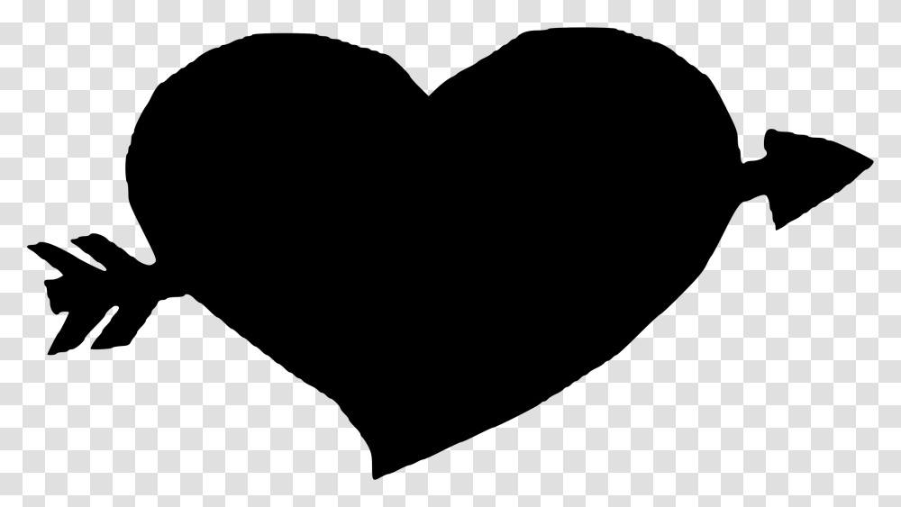Hearts And Arrows Black Heart With Arrow, Gray, World Of Warcraft Transparent Png