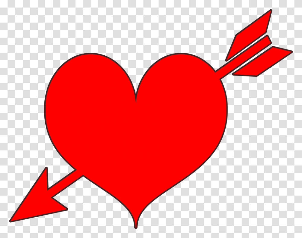Hearts And Arrows Valentines Day Red Hearts And Arrows Free Transparent Png