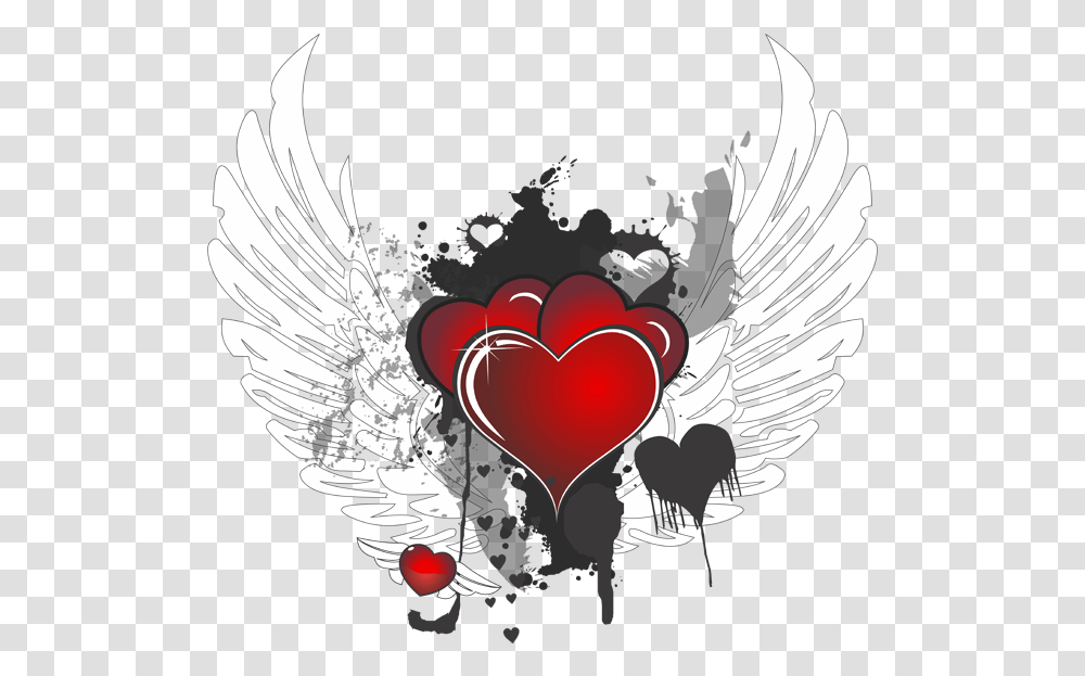 Hearts Black And White Fly Heart, Emblem, Symbol, Person, Human Transparent Png