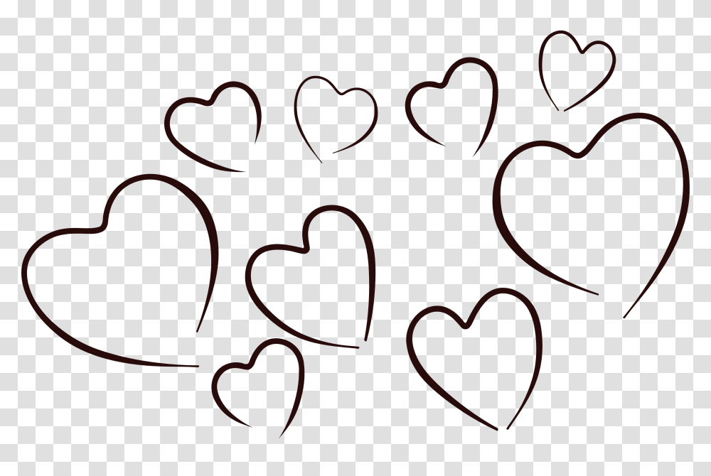 Hearts Black And White Gallery Images, Pattern, Stencil Transparent Png