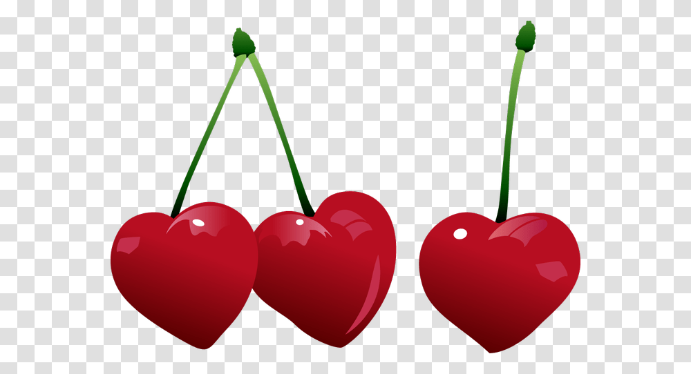 Hearts Cherries Clipart Heart Cherry Clipart, Plant, Fruit, Food, Balloon Transparent Png