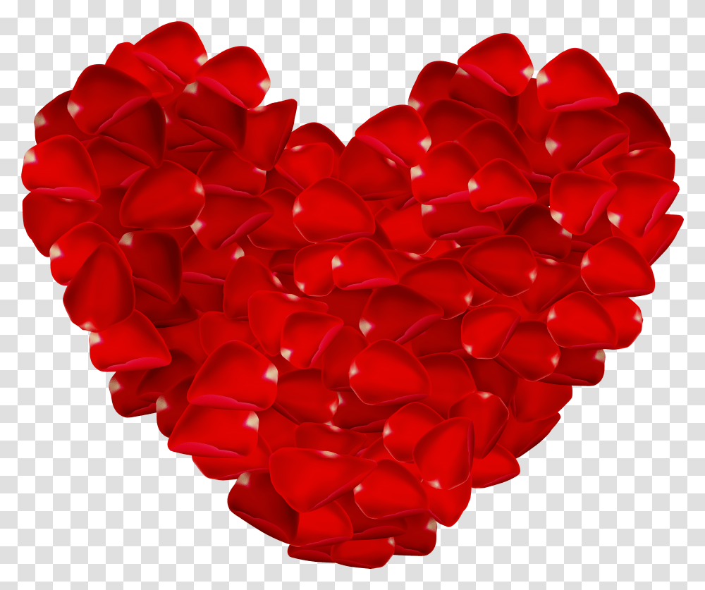 Hearts Clipart Rose Rose Petals Heart Transparent Png
