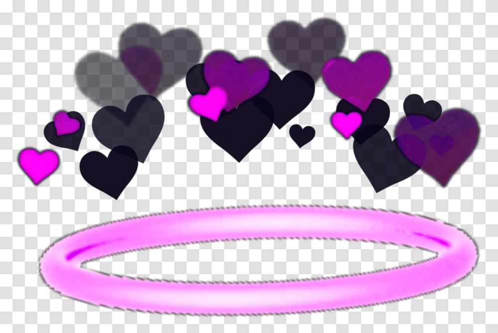 Hearts Crown Heartcrown Circle Angel Crown Purple Heart Crown, Hula, Toy, Hoop, Light Transparent Png