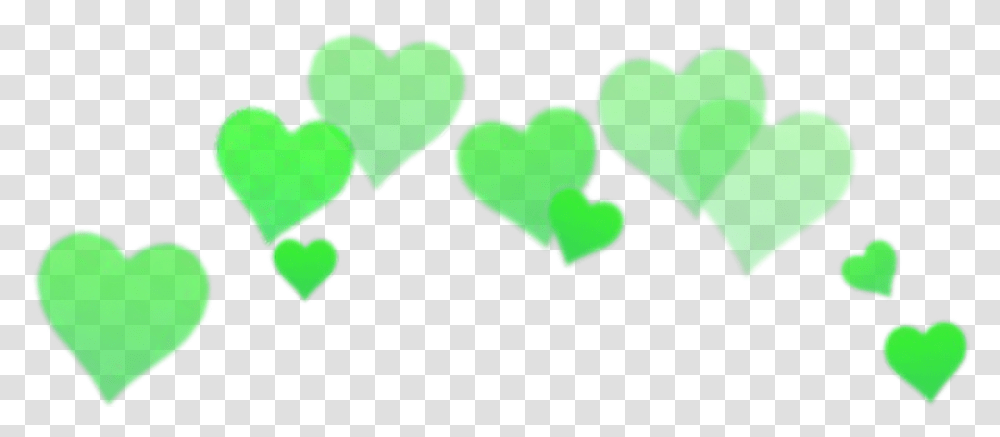 Hearts Cute Hearts Heart Crown Green, Footprint Transparent Png
