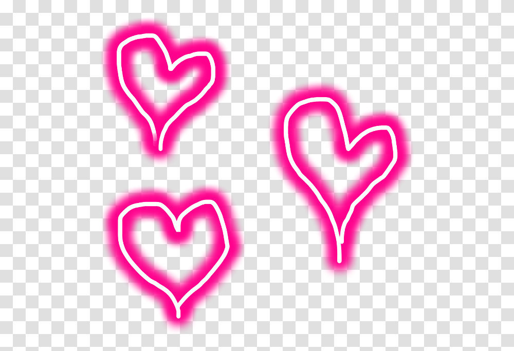 Hearts Cute Pink Aesthetic Art Neon Love Valentine Heart, Dynamite, Bomb, Weapon, Weaponry Transparent Png