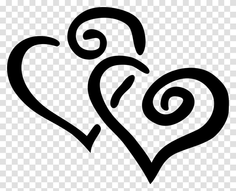 Hearts Design Swirl Black Love Wedding Valentine Love Clipart Black And White, Gray, World Of Warcraft Transparent Png